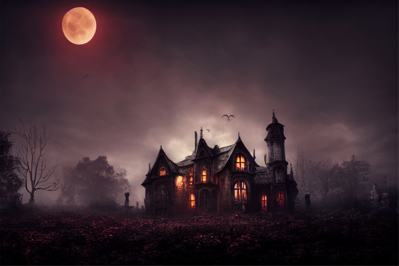haunted house, halloween, mansion
