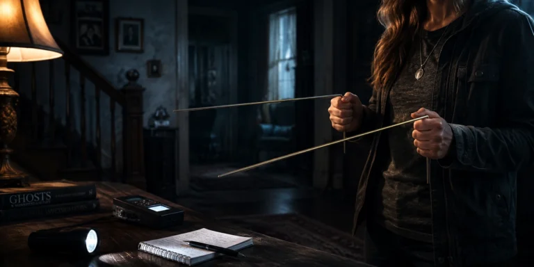 Dowsing rods used during a ghost hunting investigation