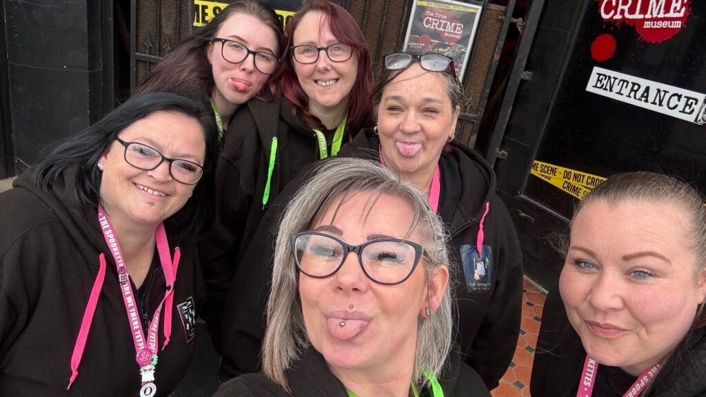 The Spookettes tongues out