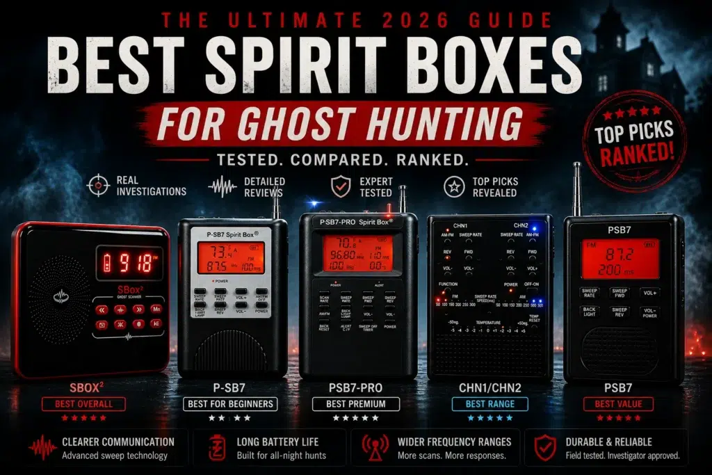 Best Spirit Boxes for Ghost Hunting 2026 including SBox, PSB7 and PSB11 compared
